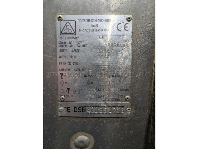 1 Schlauchboot 6.5 der Fa Deutsche Schlauchboot GmbH mit Harbeck Trailer – foto 20 – kavel bij Zoll-Auktion, Hamburg