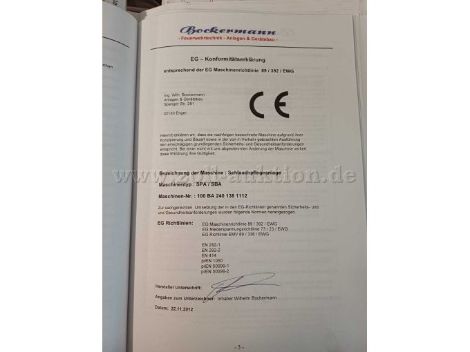 EG-Konformitätserklärung (CE-Kennzeichnung)