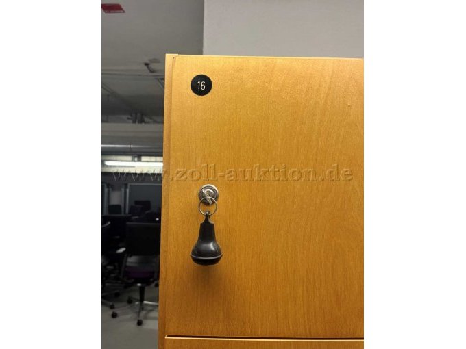 Detailansicht geschlossene Tür eines Faches