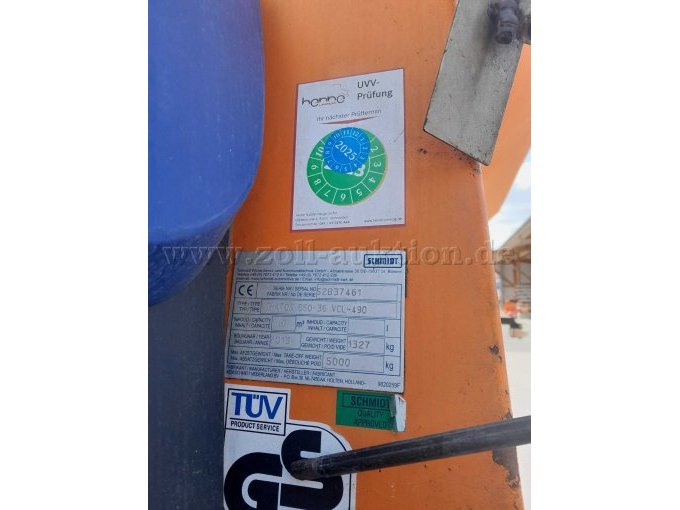 Streuer Typenschild inkl. UVV