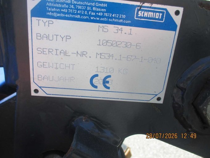 Typenschild Schneepflug