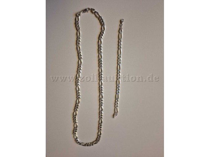 Silberkette und Silberarmband Vorderansicht