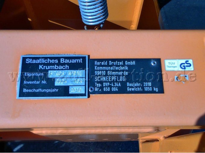 Schneepflug - Harald Drutzel - DVP-4.34A - Typenschild
