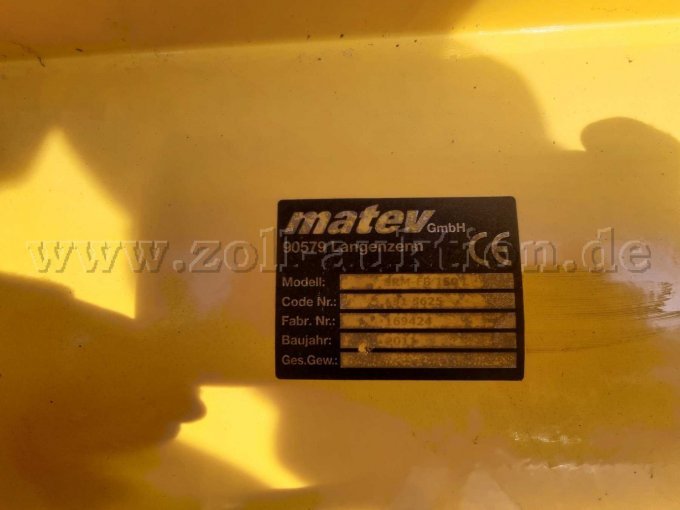 Schneeräumschild von der Firma Matev GmbH
Typenschild