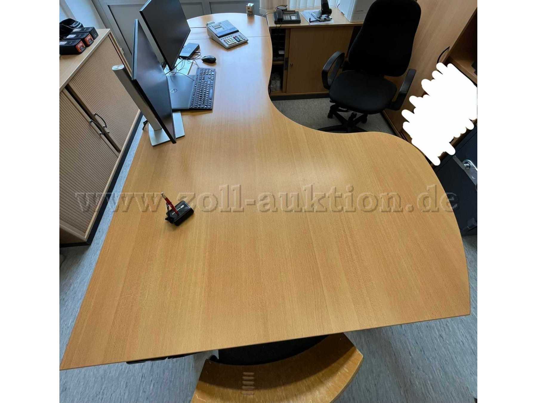 Schreibtisch (Hersteller unbekannt) 2,57 x 1,40 m