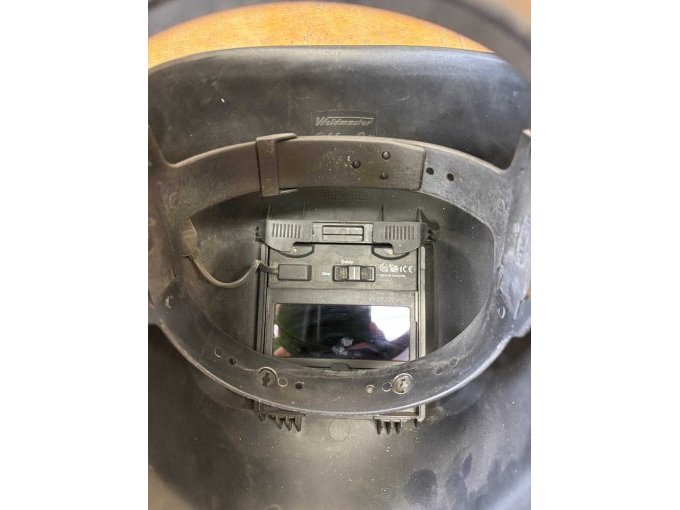 Schweißerhelm Automatikkopfschirm - Lehmair - Innenseite / Gebrauchsspuren und Kratzer