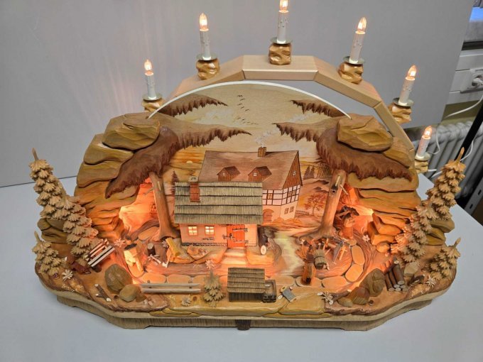 Lichterkranz abgenommen und mit Bäumchen verdeckt