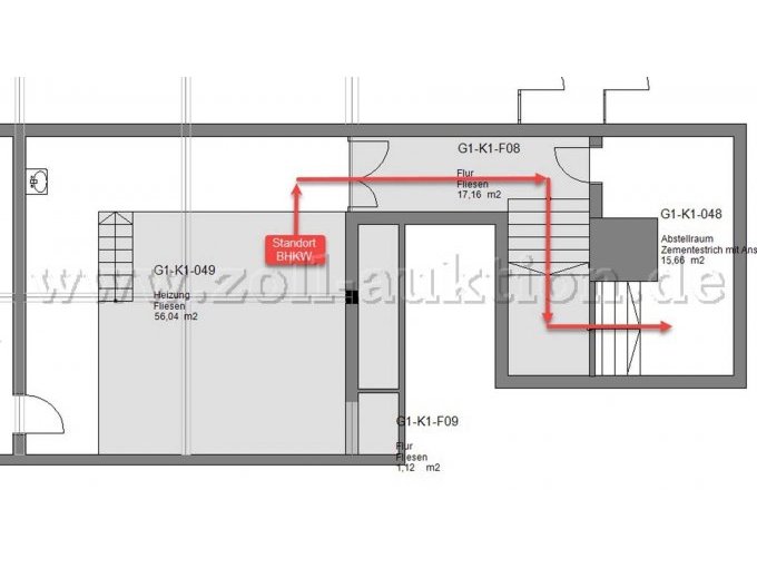 Ausschnitt Grundriss Kellergeschoss
