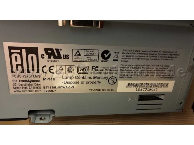 Typenschild TFT Touchscreen Bildschirm mit CE-Kennzeichen