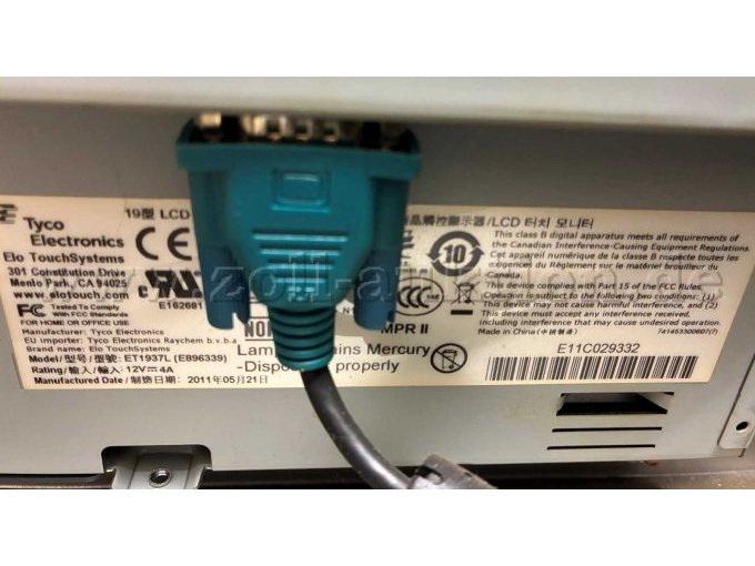 Beschreibung Touchscreen Bildschirm mit CE-Kennzeichen.