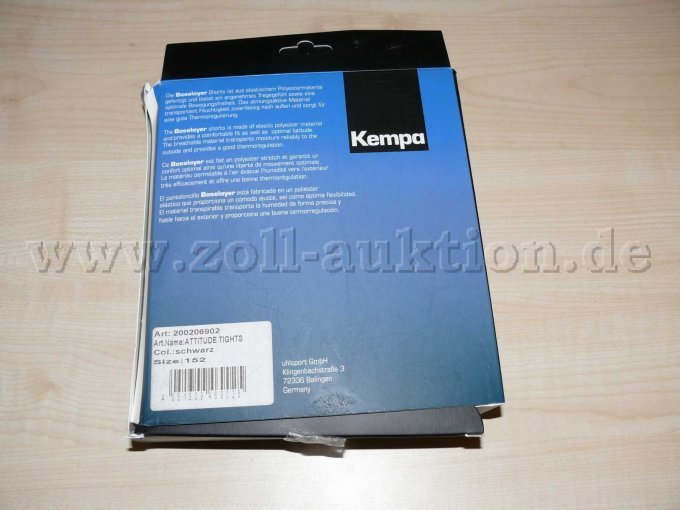 Funktionsunterwäsche in Verpackung