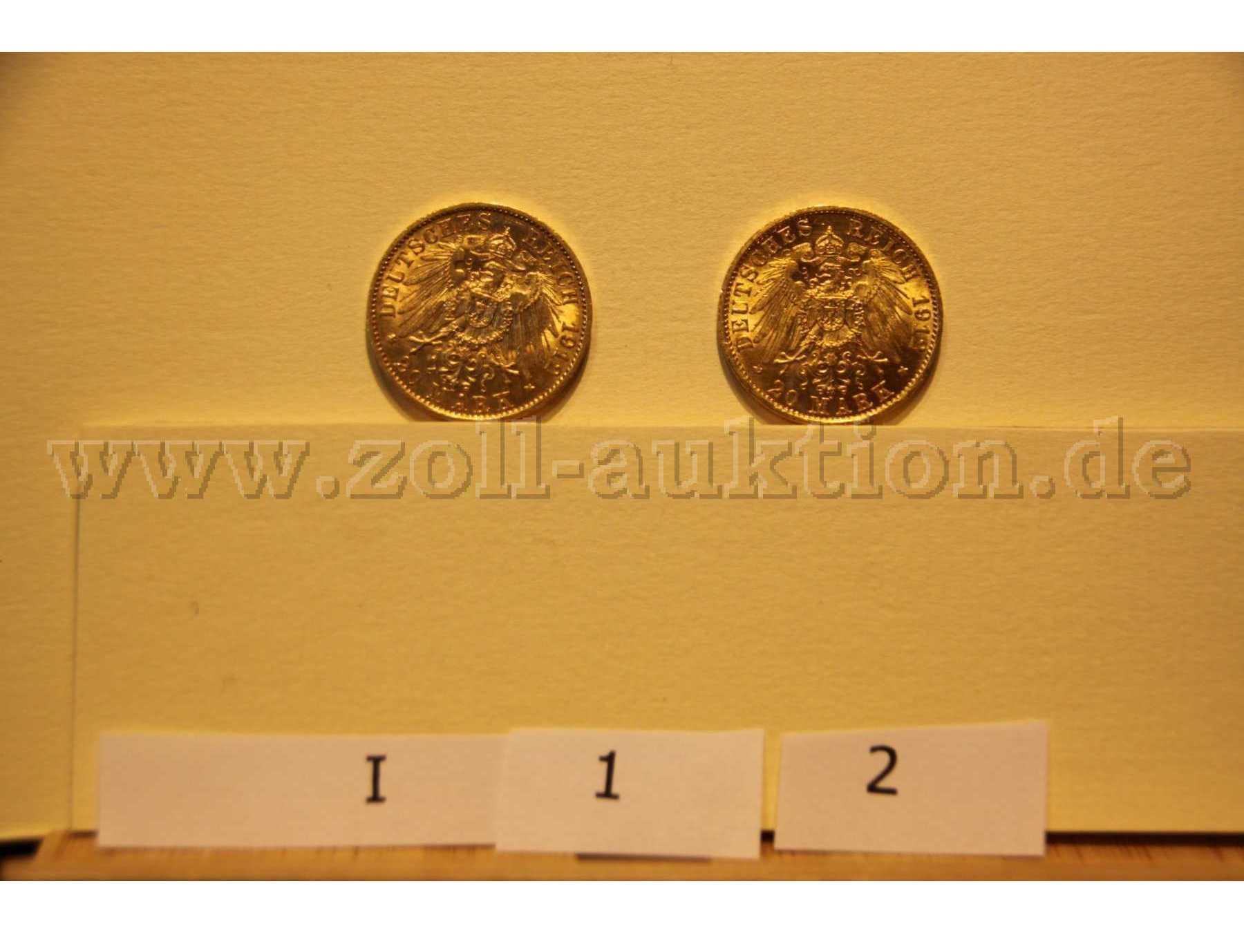Ansicht Rückseite der Münze I1 und I2