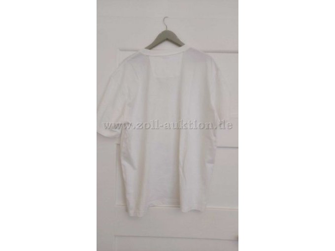 weißes Shirt mit kleinem Logo, Rückenansicht
