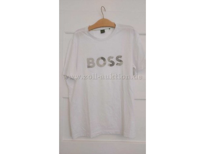 weißes Shirt mit großem Logo von vorne