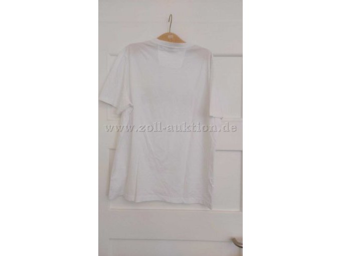 weißes Shirt mit großem Logo, Rückenansicht