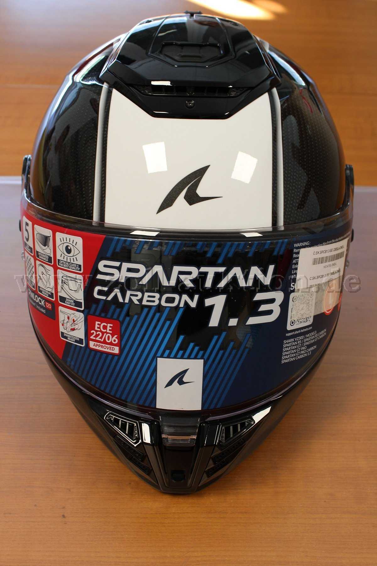 1 Shark Spartan Carbon 1.3 Motorhelm - Maat L