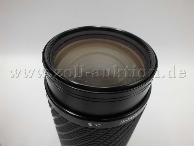 Seitenansicht Objektiv von oben auf Blende