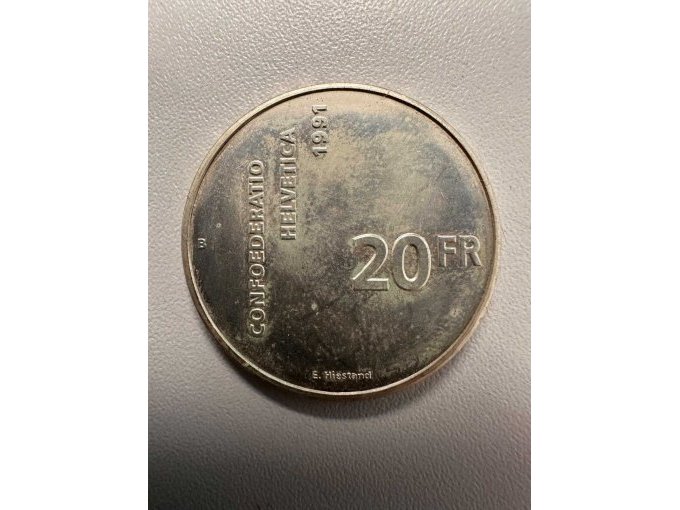 20 Schweizer Franken Münze - Avers