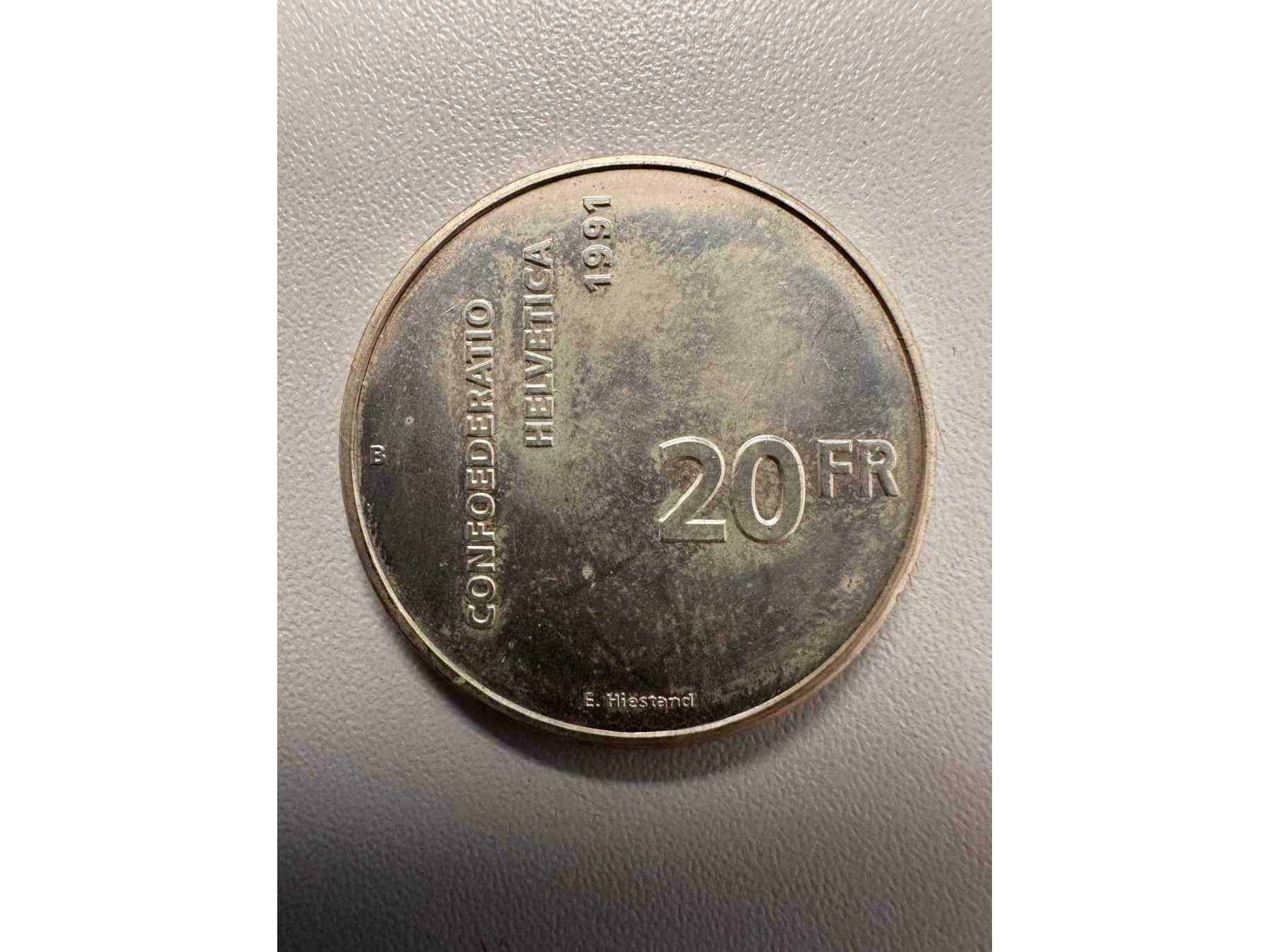 20 Schweizer Franken Münze - Avers