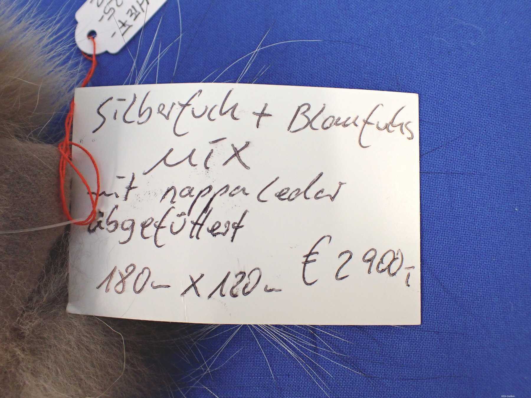 Etikett mit Angaben