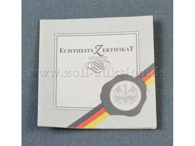 Echtheitszertifikat geschlossen