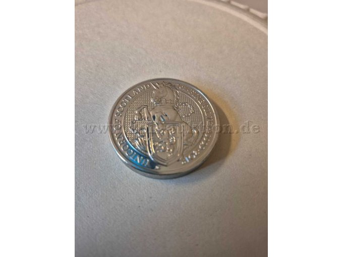 1 Silbermünze 2oz "Unicorn of Scotland" 2018 The Queen of Beasts 999,9 Silber – kavel bij Zoll-Auktion, Hagen