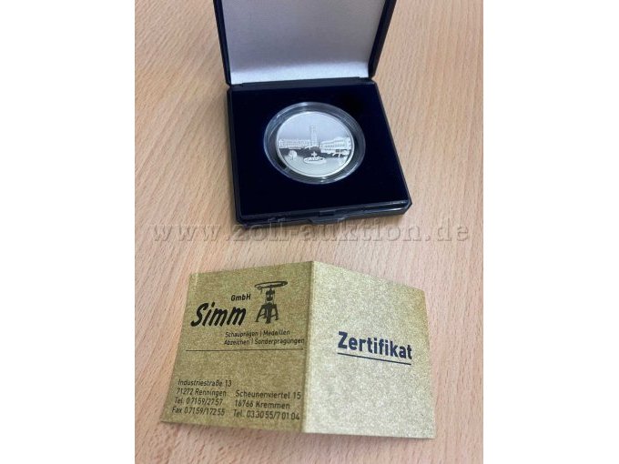 Silbermedaille mit Zertifikat
