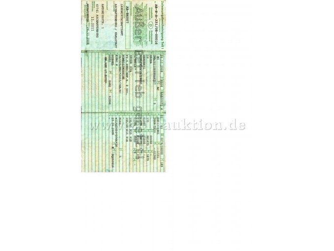 Fahrzeugschein (Vorderseite)