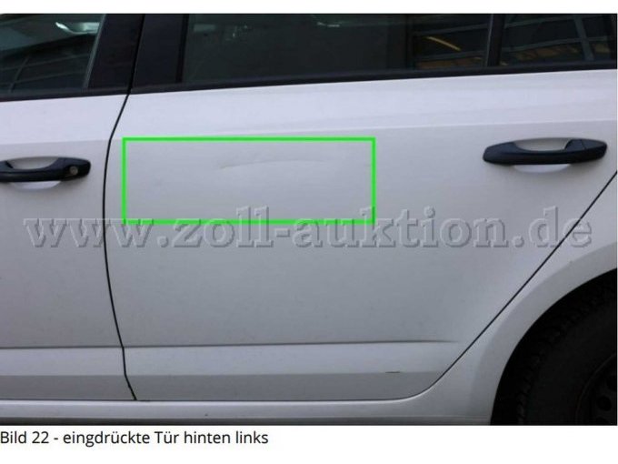 Beschädigung Tür hinten links
