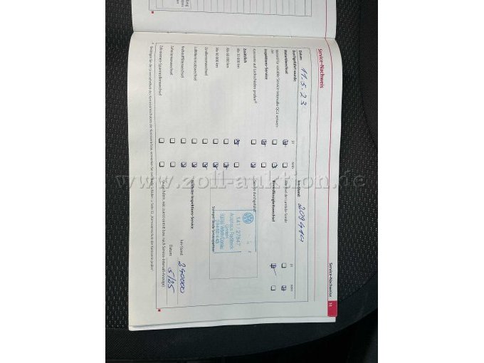 Letzer Service im Serviceheft