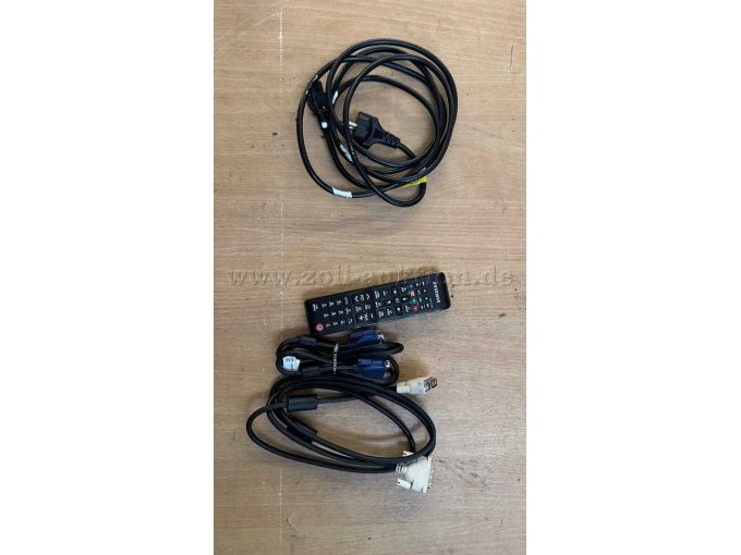 Ansicht von Kabel und Fernbedienung