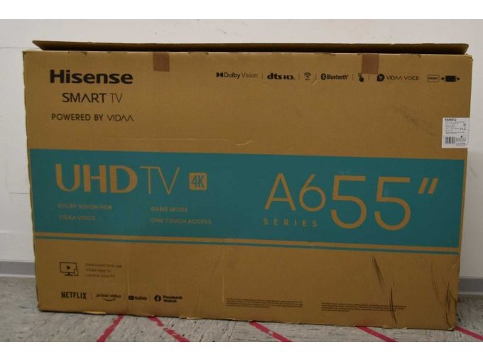 1 Smart TV „Hisense“ 55A6 LED TV (Flat, 55 “ / 139 cm, UHD 4K) Farbe schwarz