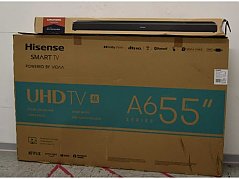 1 Smart TV „Hisense“ und 1 Soundbar „Grundig“