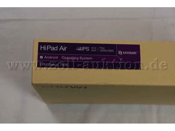 1 Tablet „Chuwi“ HiPad Air in grau mit 128 GB Sicht auf das Typenschild