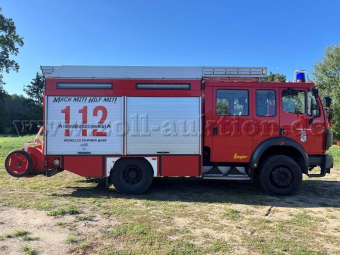 1 speciale brandweerwagen LF 16-12 van de firma Ziegler op een Daimler-Benz 1224 AF – foto 3 – kavel bij Zoll-Auktion, Nauen