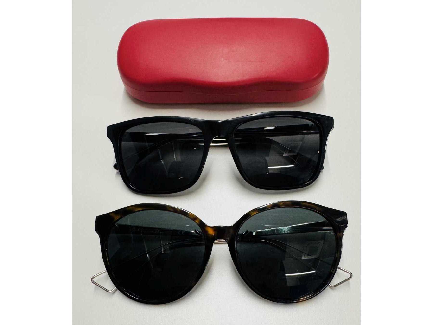 von oben nach unten:
Etui von Fielmann
GUCCI Sonnenbrille
Dior Sonnenbrille