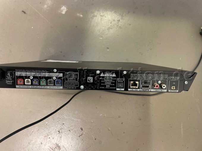 Rückseite / Anschlüsse Blu-Ray Player / Receiver