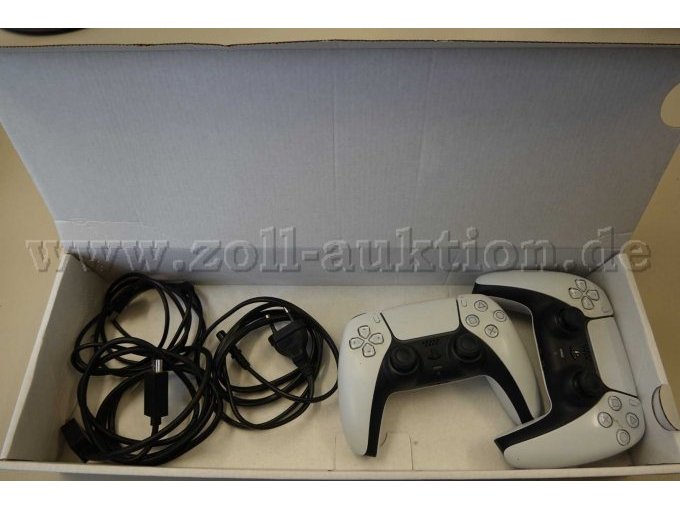 2 PS5-Controller, weiß mit 3 Kabeln