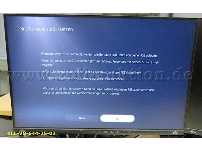 PS 5 auf Werkseinstellung zurückgesetzt
