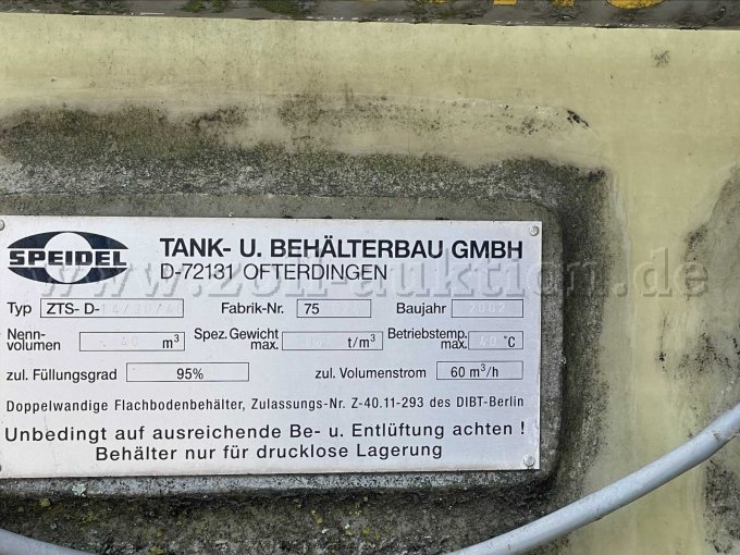 1 Speidel ZTS-D-14/30/40 pekelreservoir 40.000 liter – foto 4 – kavel bij Zoll-Auktion, Speyer