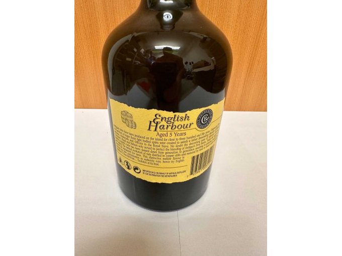 Rum English Harbour 5 Jahre 0,7 Liter Rückseite