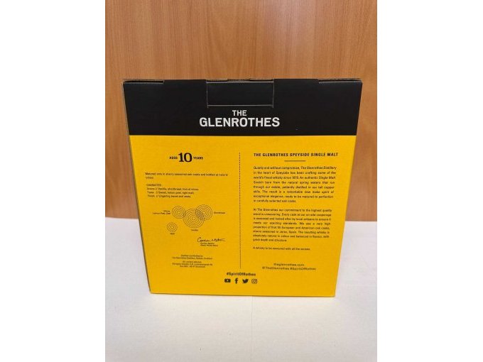 Whisky The Glenrothes 0,7 Liter 10 Jahre Gesamtansicht Rückseite