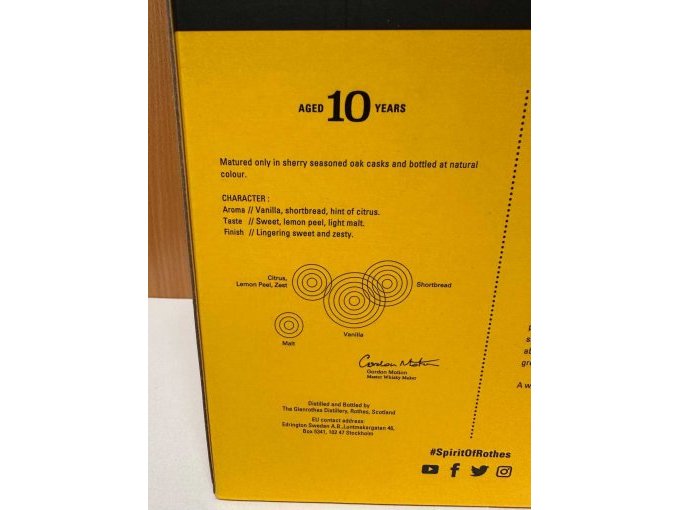 Whisky The Glenrothes 0,7 Liter 10 Jahre Beschreibung Karton