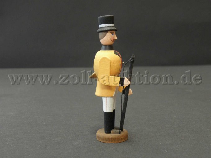 Holzfigur "Postillion Württemberg um 1850! seitliche Ansicht