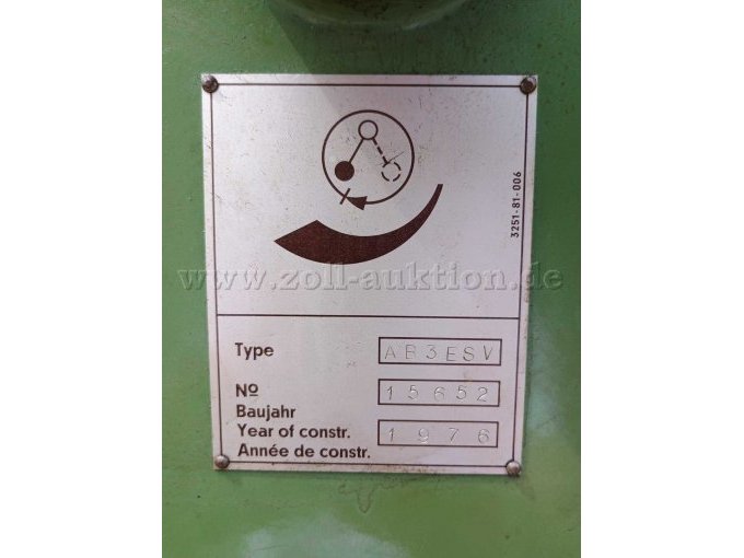 Typenschild Maschine