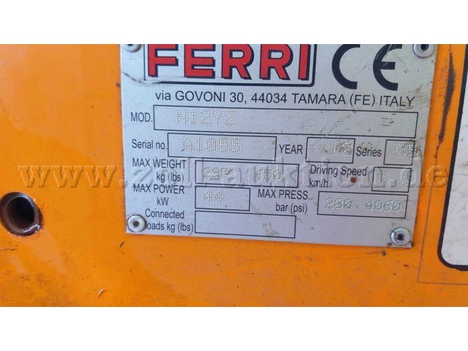 Typenschild Mähkopf Ferri