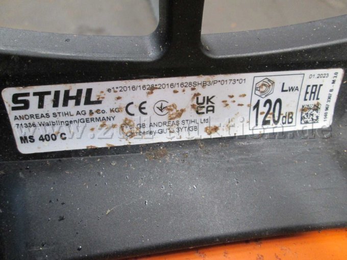 MS 400 C - Typenschild