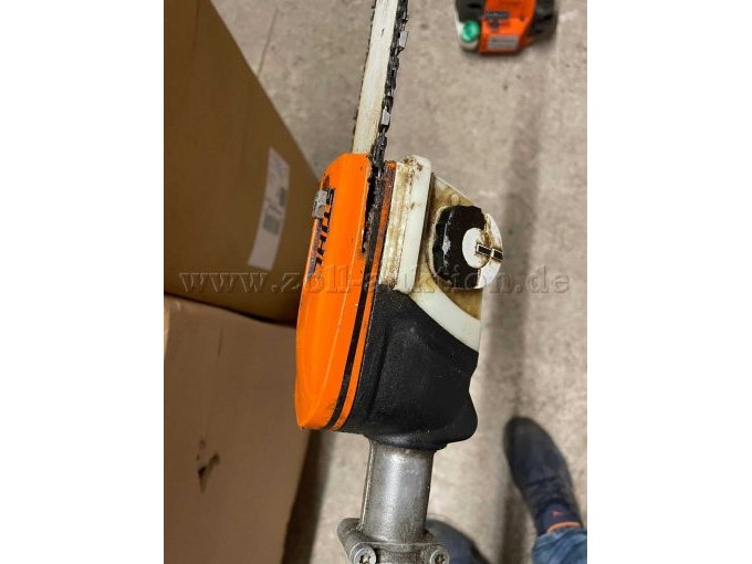 Verschlissener Kettenschutz