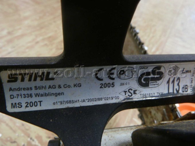 1 Stihl-kettingzaag MS 200 T – foto 5 – kavel bij Zoll-Auktion, Nürnberg