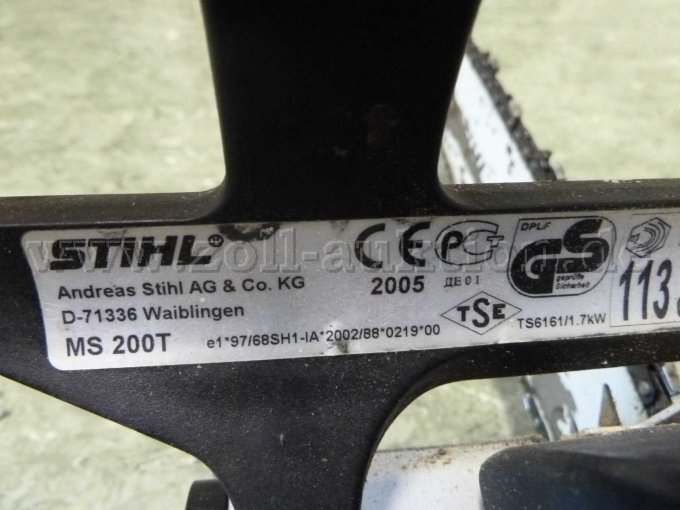 1 Stihl-kettingzaag MS 200 T – foto 7 – kavel bij Zoll-Auktion, Nürnberg